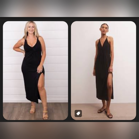 Black Ronda Twist Dress by Z Supply - Picture 4 of 5